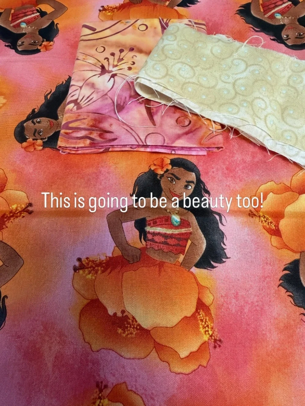 Quilted composition or junk journal book covers Moana